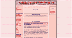 Desktop Screenshot of online-pressemitteilung.de